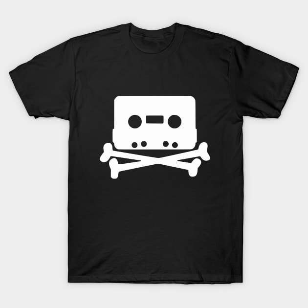 Cassette Skull & Crossbones T-Shirt by Pop Fan Shop